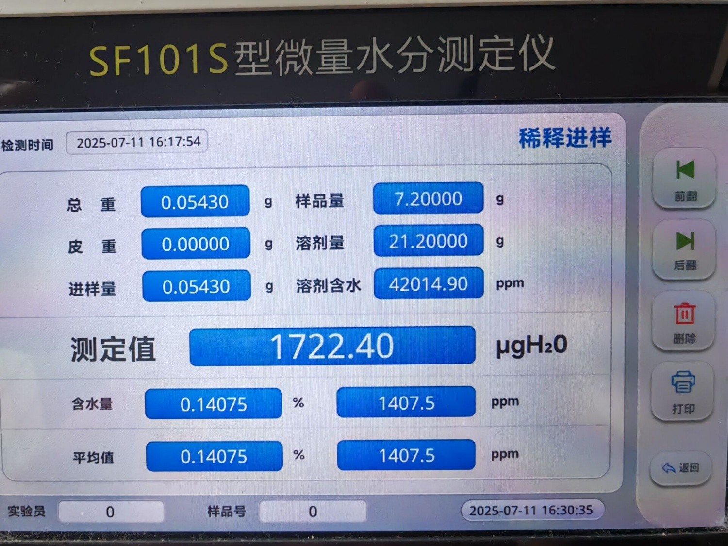 SF101S全自動(dòng)微量水分測定儀